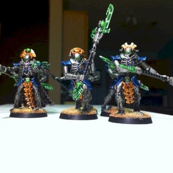 Necron lord and guard by njdaniel