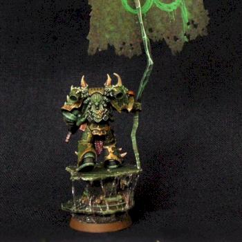 Chaos Space Marine Death Guard with Battle Standard Bearer by slawek