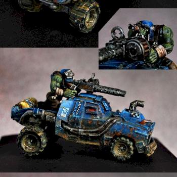 war buggy fighter truck Orc ork vechicle unique painted by turbo