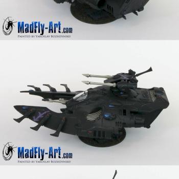 Eldar Wave Serpent with Bright Lances by MadFlyArtStudio