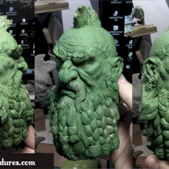 Dwarf Bust green by Scibor