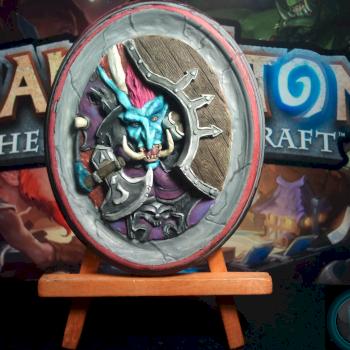 Hearthstone Sen'jin shieldmasta sculpture by ABsculping