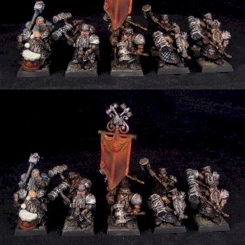 Dwarf Hammerers Squad by Niordd