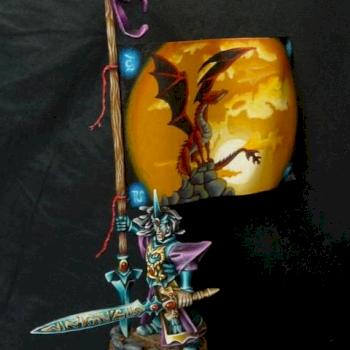 High Elf Battle Standard Bearer by Galharen