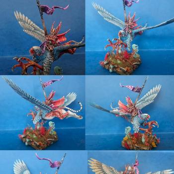High Elf on Griffon by Olivier de Haan