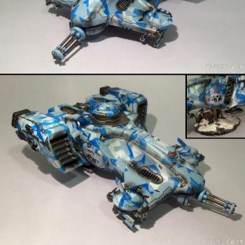 Tau Empire Devilfish Transport with Blue Digital Camouflage by cjchestnut