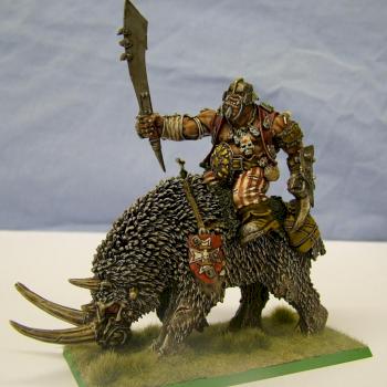 Ogre Thunderlord on Rhinox by mataius