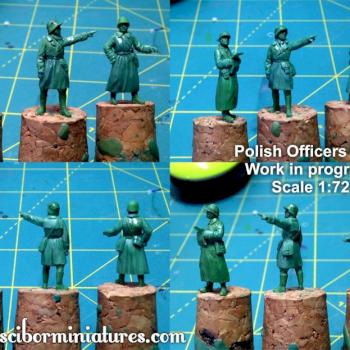 Polish Officers 1939 scale 1:72 work in progress by Scibor