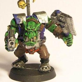 40K Ork Nob by Mnyama
