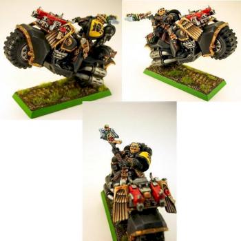 Imperial Fist Chaplain on Bike by thecheesefactory