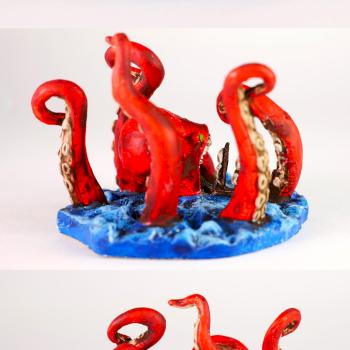 Cyclades – Kraken eating a ship by kamiskaminski