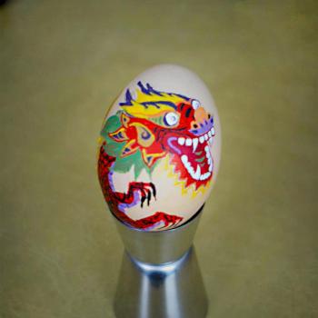 Red Chinese Dragon Easter Egg by kamiskaminski