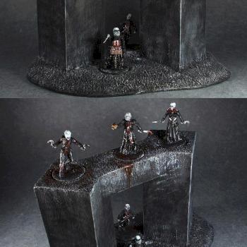 Cenobites of Hellraiser upon movement tray (or vignette) by GillianH