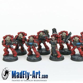 Blood Angels Tactical Squad by MadFlyArtStudio