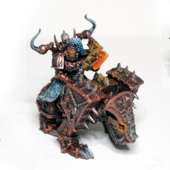 Chaos Lord of Khorne on Juggernaut by clive_is_great