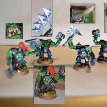 Assault on black reach ork Nobz by Puldominiatures