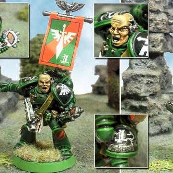 Brother Gabriel, Sgt of the 1st squad of the Dark Angels 3rd  company by Enzomadcap