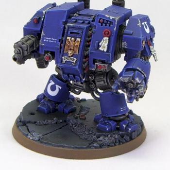 Space Marine Ultramarines Dreadnought by richardvan