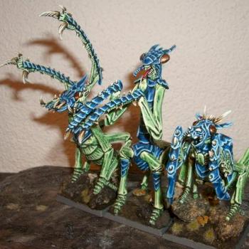 Slaanesh beasts (praying mantis) by ironjosch