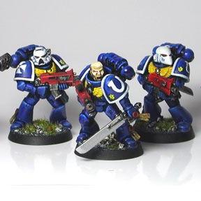 Ultra Marine Veteran Squad by weina