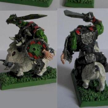 orc in albino boar by Mornathul
