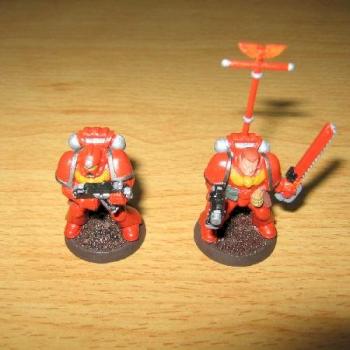 SM Blood Angel with sargent by Damnian