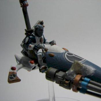 Tau riding stolen eldar jet bike by matplat
