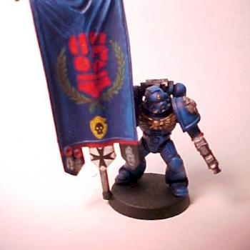 crimson fist banner by sahazel