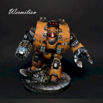 Imperial Fist Leviathan dreadnought, table top by Wermilion