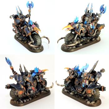 Chaos Space Marine Sorcerer on Bike by nazgash