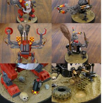 Dreadnought orko y Lata Azezina (paper-scratchbuilt) by pesadilla