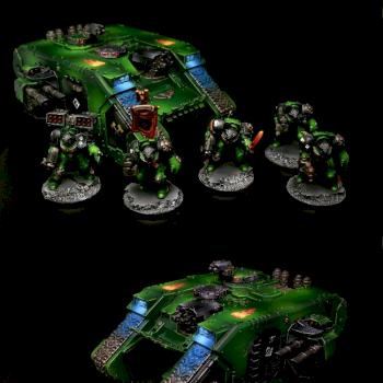 Salamanders Land Raider with Terminator Squad by goblet