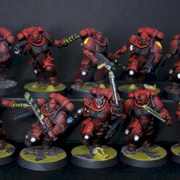 Blood Angel Assault Intercessors by Mini_Wizard_studios