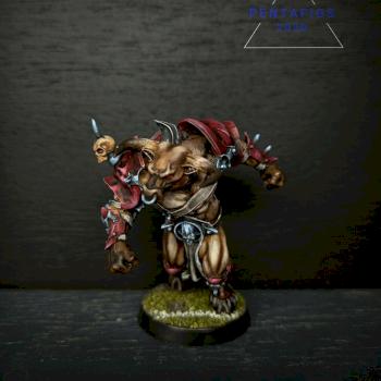 Blood Bowl minotaur by pentafigs