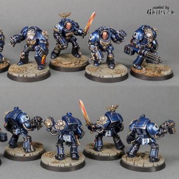 Ultramarines Terminator Squad by Grimvar