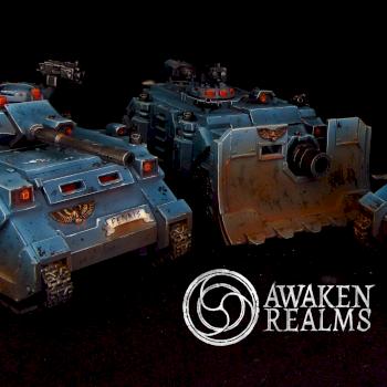 Space Wolves vehicles - rhino, razorback, vindicator by Awaken Realms