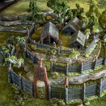 3D Printeed Maori Pa 29mm by Printable Scenery