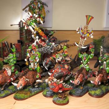 Snakebite Warboss & kill-squad. by savage-ork-guy