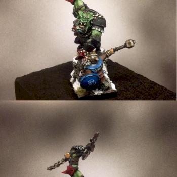 Grimgor Ironhide, Incarnate of Beasts, End Times Black Orc Warboss by Jon Kerr
