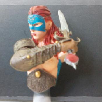 Naked female warrior, bust by Sandrina