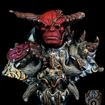 Daemon Warrior Bust (Shieldwolf Miniatures) by Simon Moon