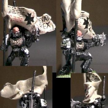 Black Templar Standard Bearer with Power Sword by fraggL