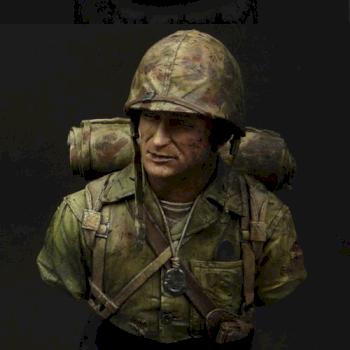 USMC Iwo Jima bust - view 1 by jarhead