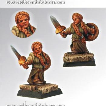 Dwarf Girl Scibor Monstrous Miniatures by Scibor