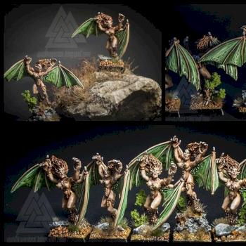 Beastmen harpies by Wolffghar