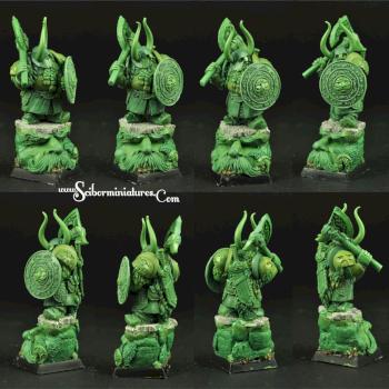 Dwarf General original green stuff sculpture by Scibor