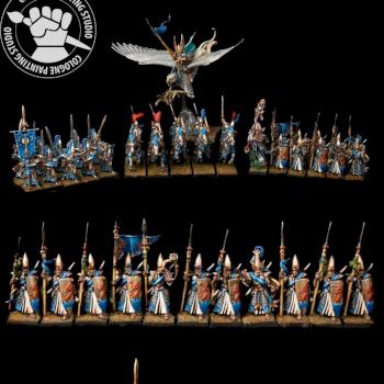 Warhammer FB/AoS High Elves army by cologne painting studio