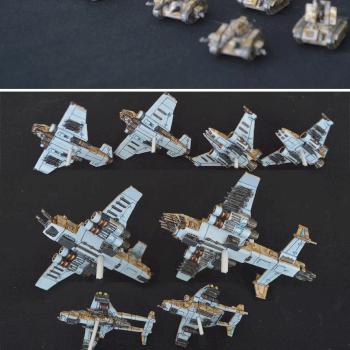 Imperial Navy fleet (Aeronautica Imperialis) by Shi Vral