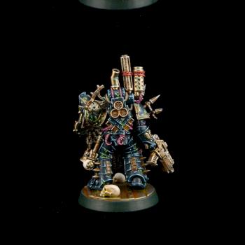 Plague Marine with Icon of Despair by falchieyan