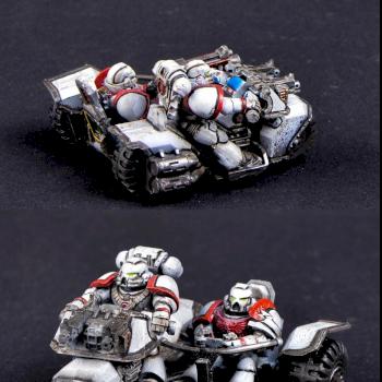 Warhammer 40K Space Marines, White Scars Attack Bike by cool-minis.com